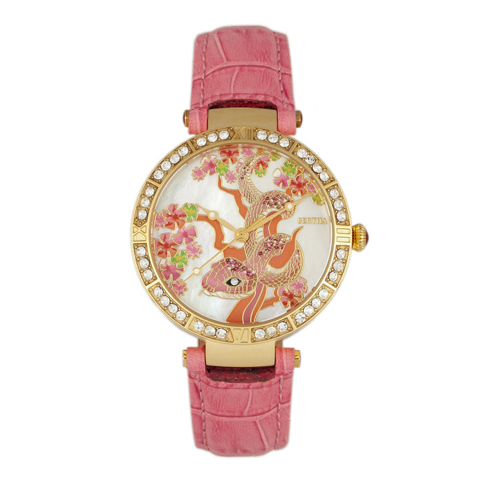 Bertha Mia Mother-Of-Pearl Leather-Band Watch - BTHBR7404