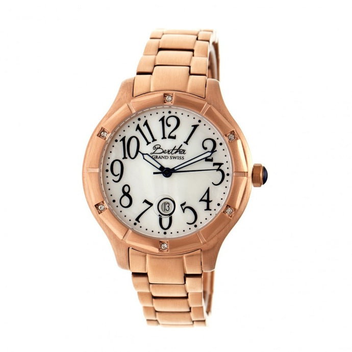 Bertha Jaclyn MOP Ladies Swiss Bracelet Watch - BTHBR4805