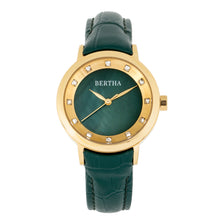 Load image into Gallery viewer, Bertha Cecelia Leather-Band Watch - Green - BTHBR7503