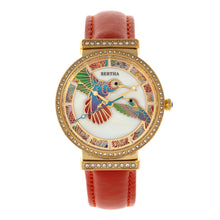 Load image into Gallery viewer, Bertha Emily Mother-Of-Pearl Leather-Band Watch - Gold/Orange - BTHBR7806