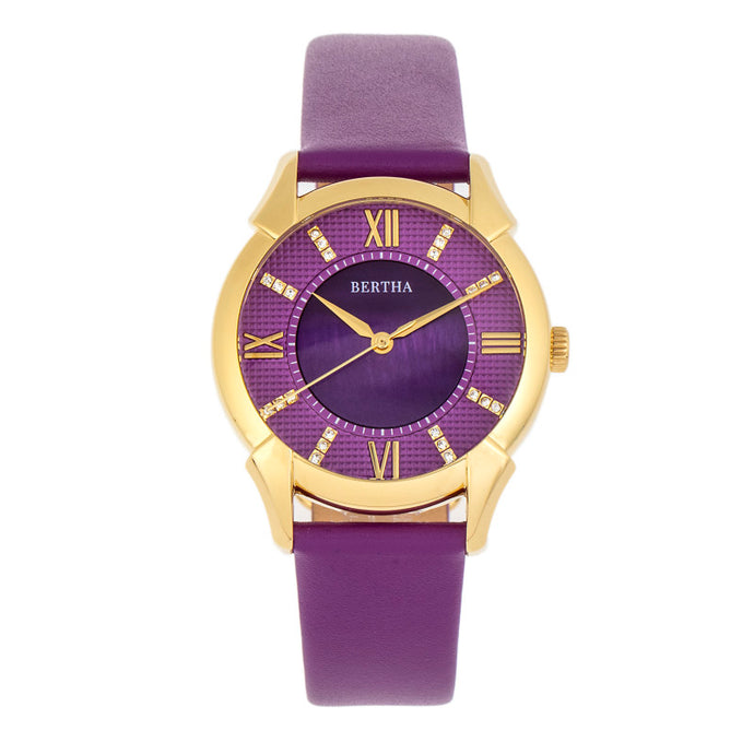 Bertha Ida Mother-of-Pearl Leather-Band Watch - BTHBS1204