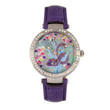 Load image into Gallery viewer, Bertha Mia Mother-Of-Pearl Leather-Band Watch - Purple - BTHBR7402
