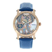 Load image into Gallery viewer, Bertha Betsy MOP Leather-Band Ladies Watch - Rose Gold/Blue - BTHBR5705