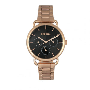 Bertha Gwen Bracelet Watch w/Day/Date - Rose Gold - BTHBR8303