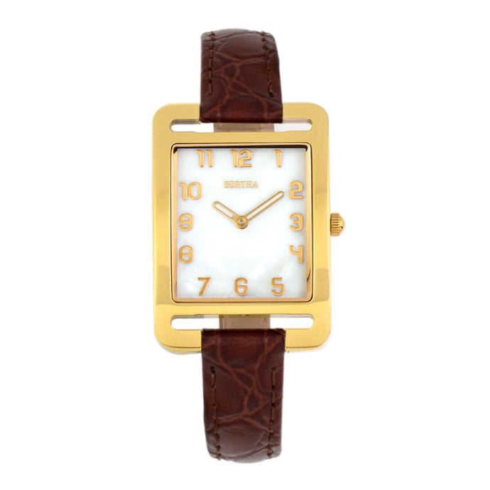 Bertha Marisol Swiss MOP Leather-Band Watch - BTHBR6903