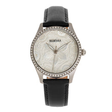 Load image into Gallery viewer, Bertha Dixie Floral Engraved Leather-Band Watch - Black - BTHBR9901