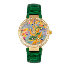 Load image into Gallery viewer, Bertha Mia Mother-Of-Pearl Leather-Band Watch - Green - BTHBR7403
