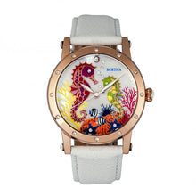 Load image into Gallery viewer, Bertha Morgan MOP Leather-Band Ladies Watch - Rose Gold/White - BTHBR4204