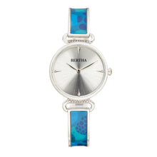 Load image into Gallery viewer, Bertha Katherine Enamel-Designed Bracelet Watch - Blue - BTHBS1302