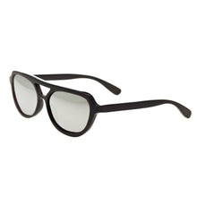 Load image into Gallery viewer, Bertha Brittany Buffalo-Horn Polarized Sunglasses - Black/Silver - BRSBR005B