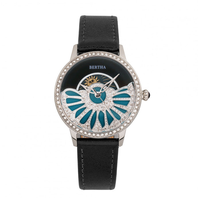 Bertha Adaline Mother-Of-Pearl Leather-Band Watch - BTHBR8201