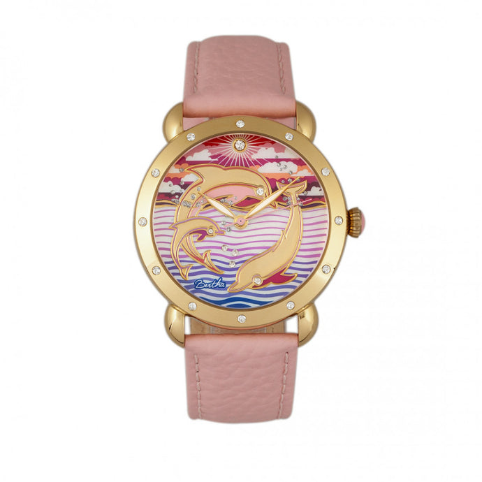 Bertha Estella MOP Leather-Band Ladies Watch - BTHBR5104