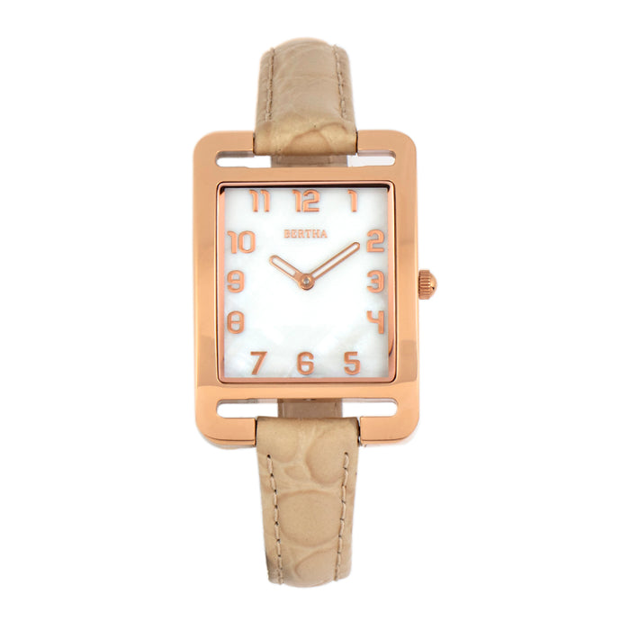 Bertha Marisol Swiss MOP Leather-Band Watch - BTHBR6904