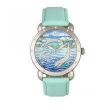 Load image into Gallery viewer, Bertha Estella MOP Leather-Band Ladies Watch - Silver/Turquoise - BTHBR5101