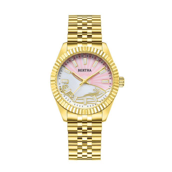 Bertha Marina Mother-Of-Pearl Bracelet Watch - BTHBS1703