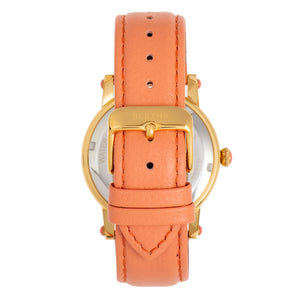 Bertha Isabella MOP Leather-Band Ladies Watch - Gold/Coral - BTHBR4303