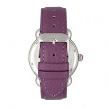 Load image into Gallery viewer, Bertha Vivica MOP Leather-Band Ladies Watch - Silver/Fuchsia - BTHBR3701
