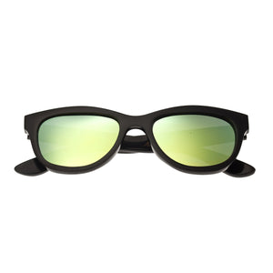 Bertha Carly Buffalo-Horn Polarized Sunglasses - Black/Green - BRSBR009BG