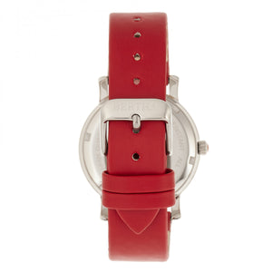Bertha Vanessa Leather Band Watch - Red - BTHBR8702