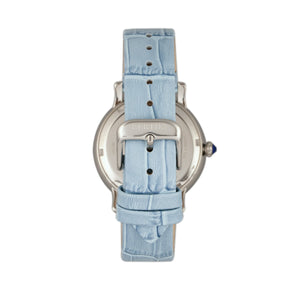 Bertha Courtney Opal Dial Leather-Band Watch - Powder Blue - BTHBR7902