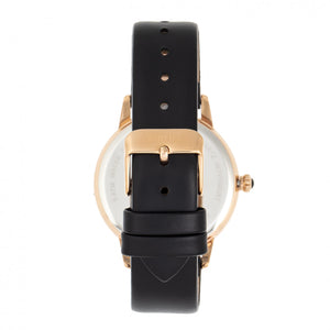 Bertha Grace MOP Leather-Band Watch - Black - BTHBR9006