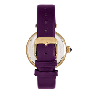 Bertha Rosie Leather-Band Watch - Gold/Purple - BTHBR8804