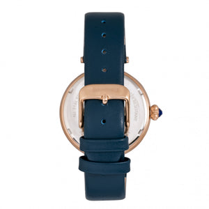 Bertha Rosie Leather-Band Watch - Rose Gold/Navy - BTHBR8806