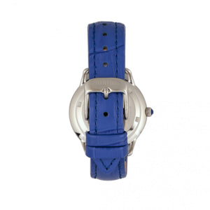 Bertha Abby Swiss Leather-Band Watch - Silver/Blue - BTHBR6805