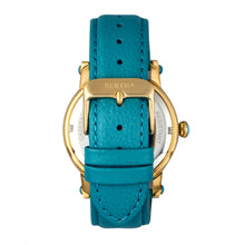 Load image into Gallery viewer, Bertha Morgan MOP Leather-Band Ladies Watch - Gold/Turquoise - BTHBR4203
