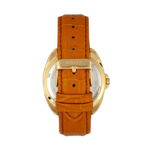 Bertha Amelia Leather-Band Watch w/Date - Orange - BTHBR6306