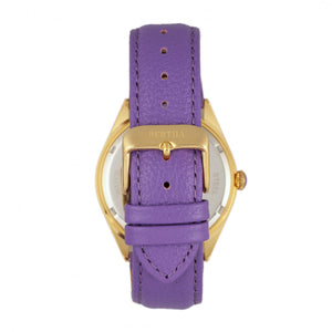 Bertha Ericka MOP Leather-Band Watch - Purple - BTHBR7205