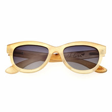 Load image into Gallery viewer, Bertha Carly Buffalo-Horn Polarized Sunglasses - Honey/Black - BRSBR009C
