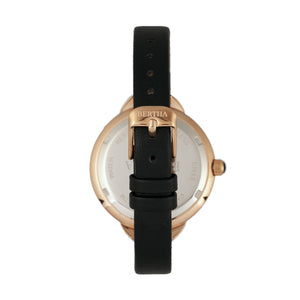 Bertha Madison Sunray Dial Leather-Band Watch - Black/Rose Gold - BTHBR6707