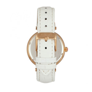 Bertha Mia Mother-Of-Pearl Leather-Band Watch - White - BTHBR7405