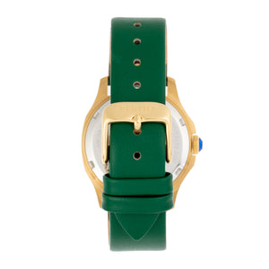 Bertha Donna Mother-of-Pearl Leather-Band Watch - Green - BTHBR9803