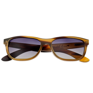 Bertha Olivia Buffalo-Horn Polarized Sunglasses - Vanilla/Black - BRSBR003ZC