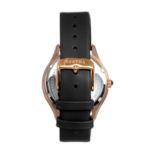 Load image into Gallery viewer, Bertha Georgiana Mother-Of-Pearl Leather-Band Watch - Rose Gold/Black - BTHBS1105
