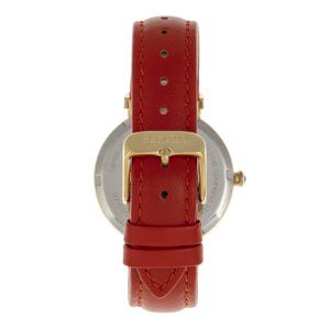 Bertha Emily Mother-Of-Pearl Leather-Band Watch - Gold/Orange - BTHBR7806