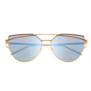 Bertha Aria Polarized Sunglasses - Rose Gold/Celeste - BRSBR025BK
