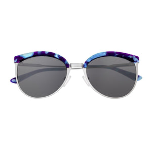 Bertha Hazel Polarized Sunglasses - Silver/Black - BRSBR024SL