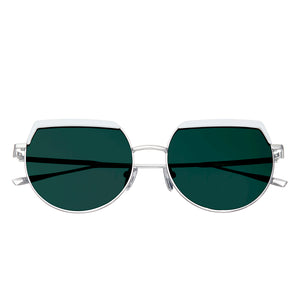 Bertha Callie Polarized Sunglasses - White/Black - BRSBR032GN