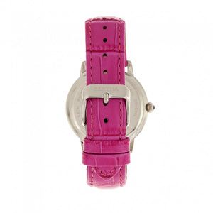 Bertha Madeline MOP Leather-Band Watch - Hot Pink - BTHBR7106