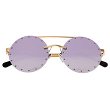 Load image into Gallery viewer, Bertha Harlow Polarized Sunglasses - Gold/Purple - BRSBR031PU
