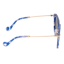 Load image into Gallery viewer, Bertha Aaliyah Polarized Sunglasses - Blue Tortoise/Rose Gold - BRSBR023RG
