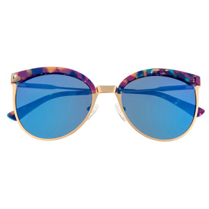 Bertha Hazel Polarized Sunglasses - Rose Gold/Blue - BRSBR024BL