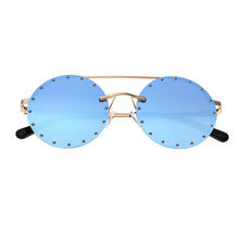 Load image into Gallery viewer, Bertha Harlow Polarized Sunglasses - Gold/Blue - BRSBR031BL
