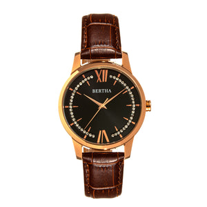 Bertha Prudence Leather-Band Watch