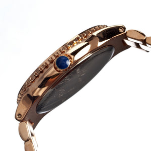 Bertha Millicent MOP Ladies Swiss Bracelet Watch - Rose Gold/Black - BTHBR2706