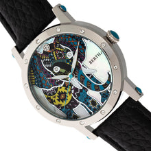 Load image into Gallery viewer, Bertha Betsy MOP Leather-Band Ladies Watch - Silver/Black - BTHBR5701
