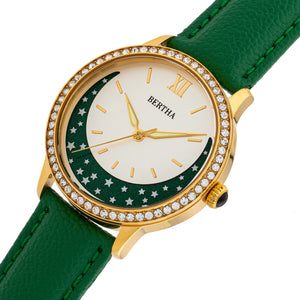 Bertha Dolly Leather-Band Watch - Green  - BTHBS1004